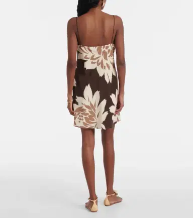 SIR Floral silk satin slip dress | Thumbnail 4