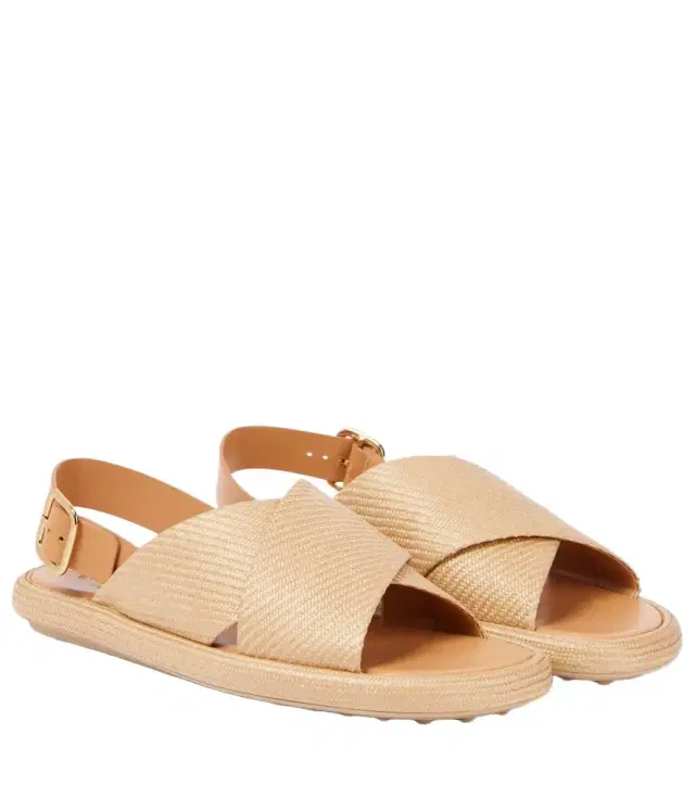 Tod's Woven leather-trimmed sandals