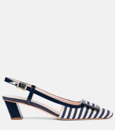 Roger Vivier Belle Vivier 45 canvas slingback pumps | Thumbnail 2 Roger Vivier Belle Vivier 45 canvas slingback pumps | Thumbnail 2