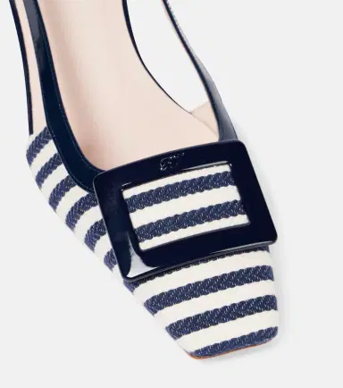 Roger Vivier Belle Vivier 45 canvas slingback pumps | Thumbnail 3 Roger Vivier Belle Vivier 45 canvas slingback pumps | Thumbnail 3