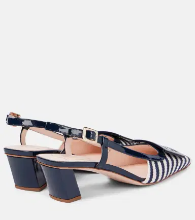 Roger Vivier Belle Vivier 45 canvas slingback pumps | Thumbnail 4 Roger Vivier Belle Vivier 45 canvas slingback pumps | Thumbnail 4