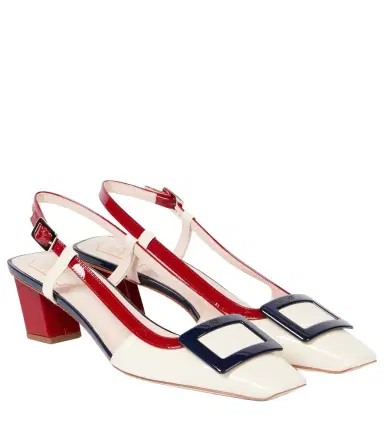 Roger Vivier Belle Vivier 45 patent leather slingback pumps | Thumbnail 1 Roger Vivier Belle Vivier 45 patent leather slingback pumps | Thumbnail 1