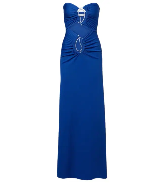 Christopher Esber Paisley Disconnect gathered maxi dress