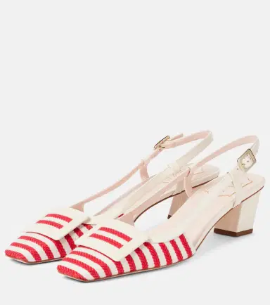 Roger Vivier Belle Vivier 45 striped slingback pumps | Thumbnail 3 Roger Vivier Belle Vivier 45 striped slingback pumps | Thumbnail 3