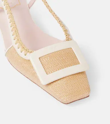 Roger Vivier Belle Vivier canvas slingback flats | Thumbnail 3 Roger Vivier Belle Vivier canvas slingback flats | Thumbnail 3