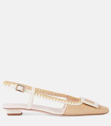 Roger Vivier Belle Vivier canvas slingback flats | Thumbnail 4 Roger Vivier Belle Vivier canvas slingback flats | Thumbnail 4
