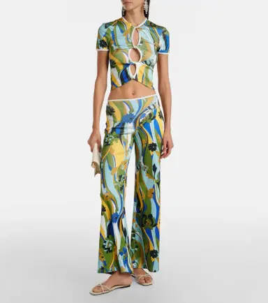 Christopher Esber Acidic floral jersey wide-leg pants | Thumbnail 2