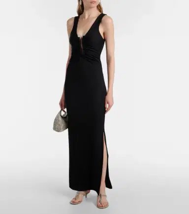 Christopher Esber Crystal Pin embellished jersey maxi dress | Thumbnail 2