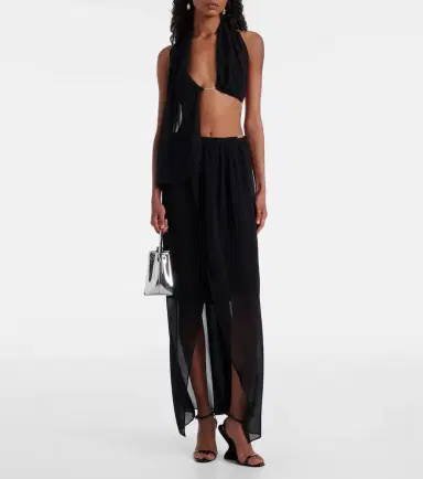 Christopher Esber Open-back silk georgette top | Thumbnail 2