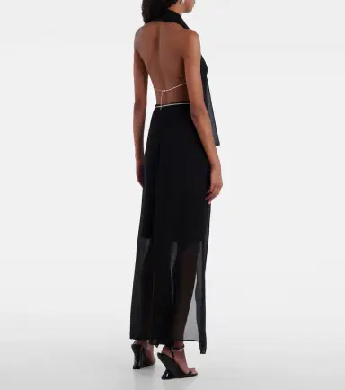 Christopher Esber Open-back silk georgette top | Thumbnail 4