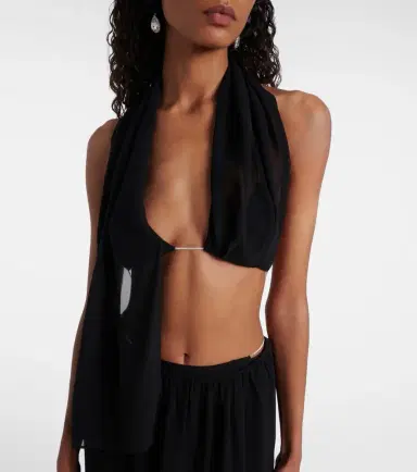Christopher Esber Open-back silk georgette top | Thumbnail 5