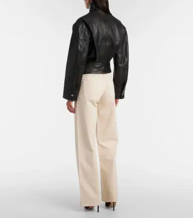 Christopher Esber Burnished Eddie leather bomber jacket | Thumbnail 4
