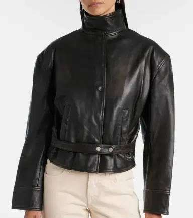 Christopher Esber Burnished Eddie leather bomber jacket | Thumbnail 7