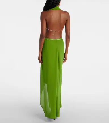 Christopher Esber Chain-detail silk georgette wrap skirt | Thumbnail 4 Christopher Esber Chain-detail silk georgette wrap skirt | Thumbnail 4