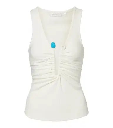 Christopher Esber Crystal Pin embellished jersey tank top | Thumbnail 1