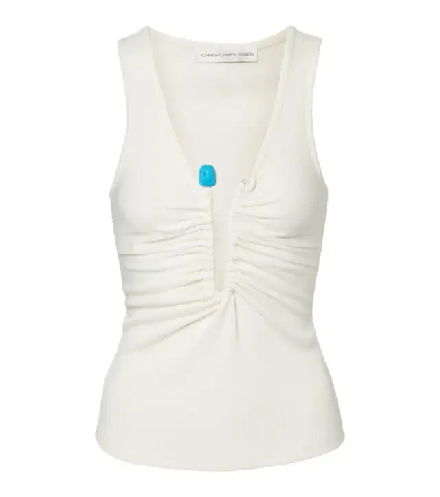Crystal Pin embellished jersey tank top