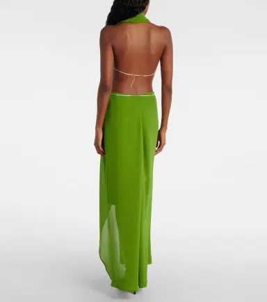 Christopher Esber Open-back silk georgette top | Thumbnail 4 Christopher Esber Open-back silk georgette top | Thumbnail 4