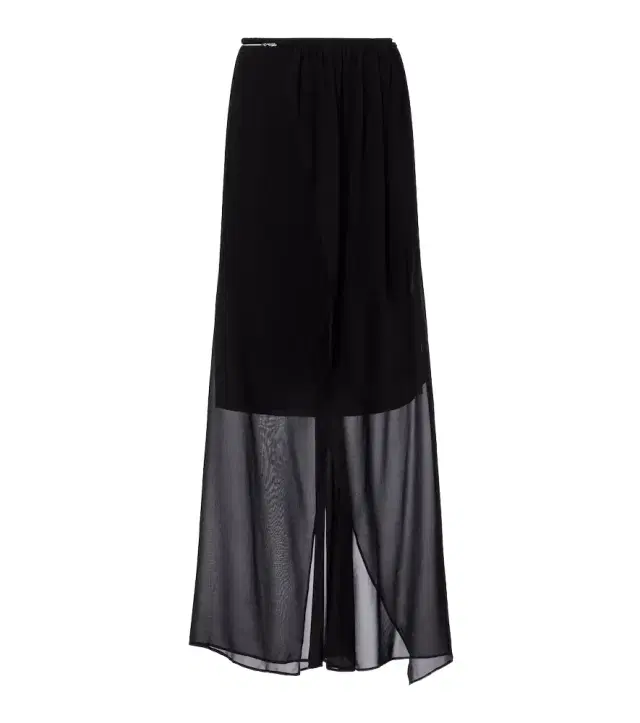 Christopher Esber Chain-detail silk georgette wrap skirt