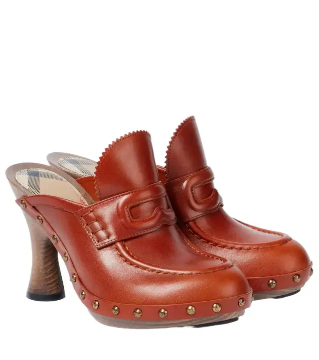 Burberry 75 leather mules