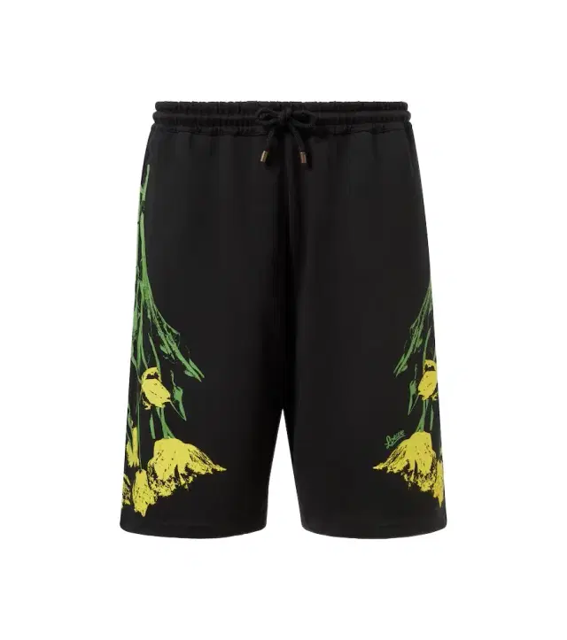 Floral cotton shorts