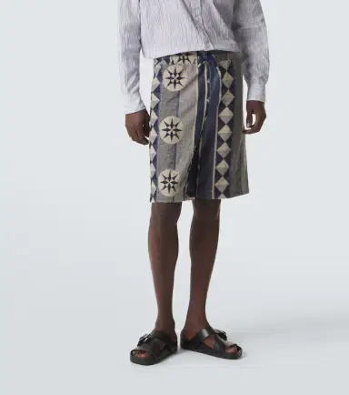 Loewe Printed cotton-blend terry Bermuda shorts | Thumbnail 2