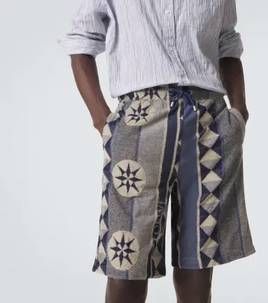 Loewe Printed cotton-blend terry Bermuda shorts | Thumbnail 3
