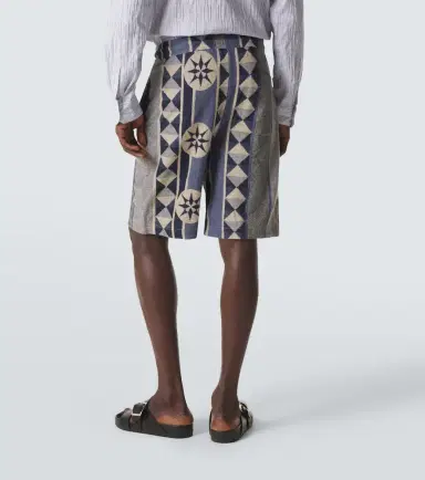 Loewe Printed cotton-blend terry Bermuda shorts | Thumbnail 4
