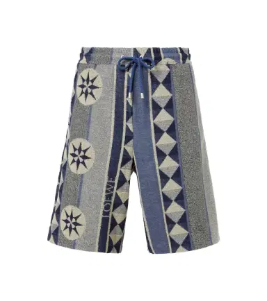 Loewe Printed cotton-blend terry Bermuda shorts | Thumbnail 1
