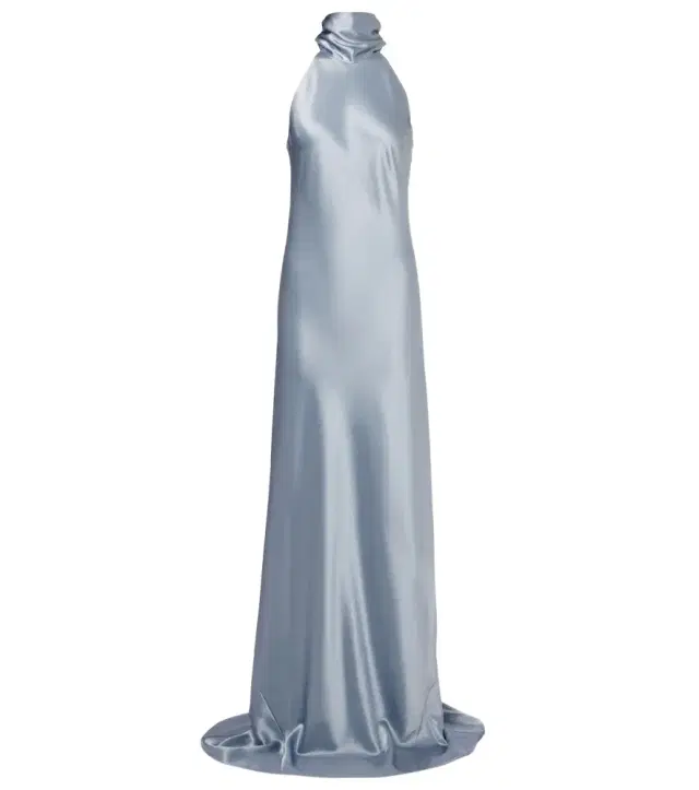 Galvan Sienna halterneck satin gown
