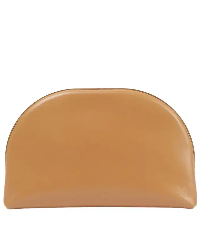 The Row Sylvia leather clutch