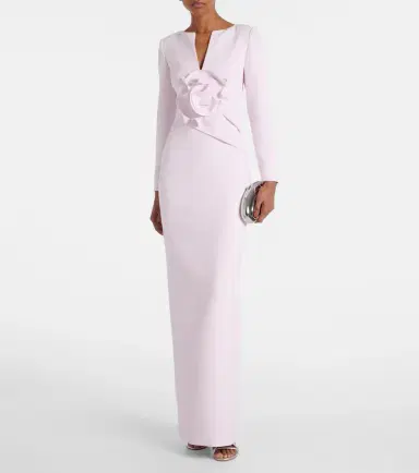 Roland Mouret Floral-appliqué gathered gown | Thumbnail 2