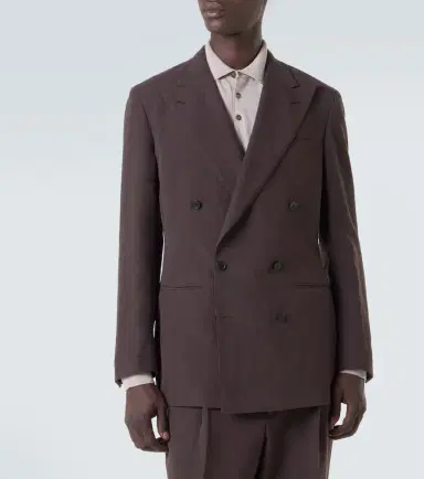 Saman Amel Double-breasted linen canvas blazer | Thumbnail 3