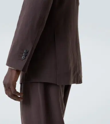 Saman Amel Double-breasted linen canvas blazer | Thumbnail 5