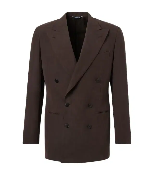 Double-breasted linen canvas blazer