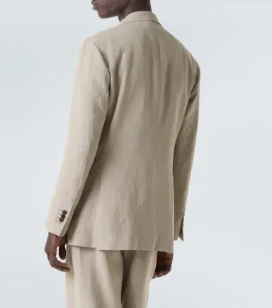 Saman Amel Single-breasted linen suit jacket | Thumbnail 3