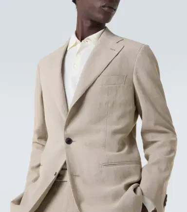 Saman Amel Single-breasted linen suit jacket | Thumbnail 5