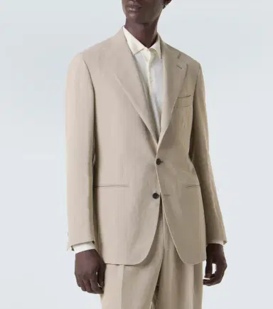 Saman Amel Single-breasted linen suit jacket | Thumbnail 6