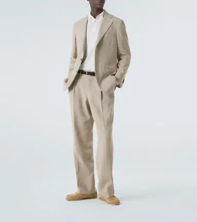 Saman Amel Single-breasted linen suit jacket | Thumbnail 7