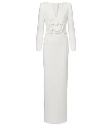 Roland Mouret Bridal floral-appliqué cady gown | Thumbnail 1