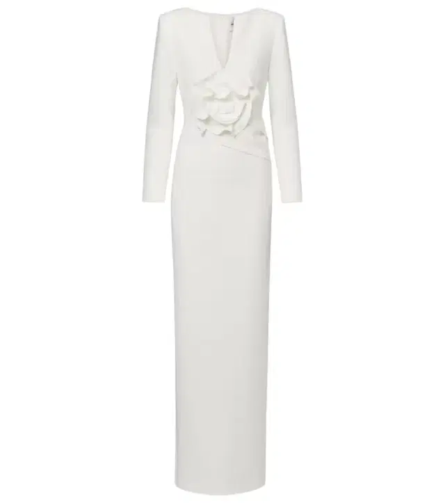 Roland Mouret Bridal floral-appliqué cady gown