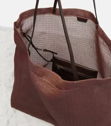 The Row Barn leather-trimmed mesh tote bag | Thumbnail 3 The Row Barn leather-trimmed mesh tote bag | Thumbnail 3