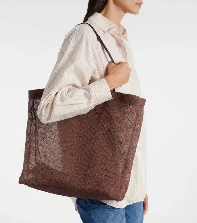 The Row Barn leather-trimmed mesh tote bag | Thumbnail 6 The Row Barn leather-trimmed mesh tote bag | Thumbnail 6
