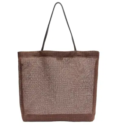 The Row Barn leather-trimmed mesh tote bag | Thumbnail 1 The Row Barn leather-trimmed mesh tote bag | Thumbnail 1
