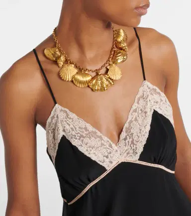 Chloe Chloé Lace-trimmed silk chiffon maxi dress | Thumbnail 2