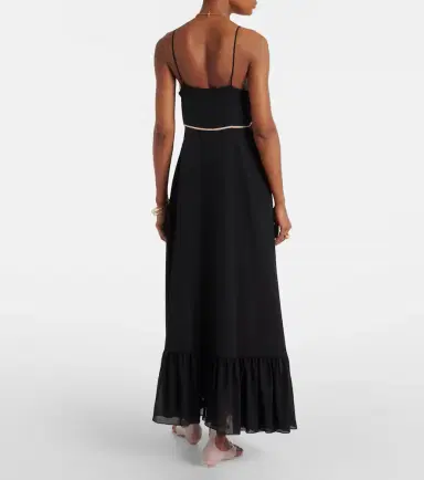Chloe Chloé Lace-trimmed silk chiffon maxi dress | Thumbnail 6