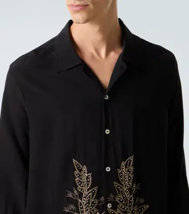Bode Beaded Epoque embellished silk shirt | Thumbnail 2