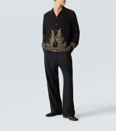Bode Beaded Epoque embellished silk shirt | Thumbnail 3