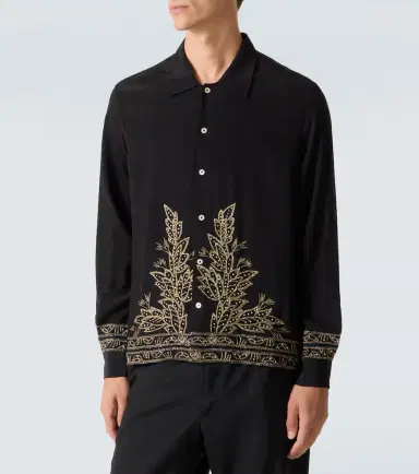Bode Beaded Epoque embellished silk shirt | Thumbnail 5