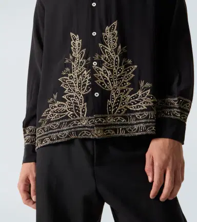 Bode Beaded Epoque embellished silk shirt | Thumbnail 8