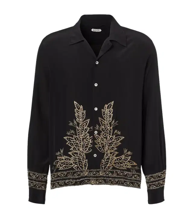 Beaded Epoque embellished silk shirt